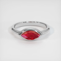 1.31 Ct. Ruby Ring, 14K White Gold 1