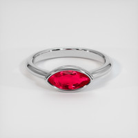 1.13 Ct. Ruby Ring, 14K White Gold 1