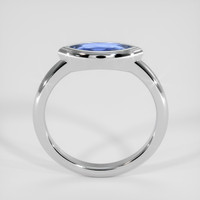 0.62 Ct. Blue Sapphire Ring, 14K White Gold 3