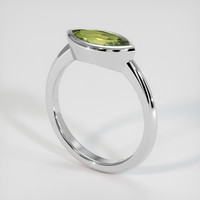 1.64 Ct. Green Sapphire Ring, 14K White Gold 2