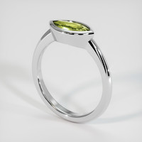 0.97 Ct. Green Sapphire Ring, 14K White Gold 2
