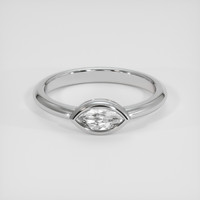 0.50 Ct. White Sapphire Ring, 14K White Gold 1
