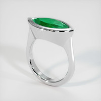 2.97 Ct. Emerald Ring, 18K White Gold 2