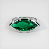 2.57 Ct. Emerald Ring, 18K White Gold 1