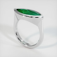 2.57 Ct. Emerald Ring, 18K White Gold 2