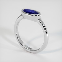 1.28 Ct. Blue Sapphire Ring, 18K White Gold 2