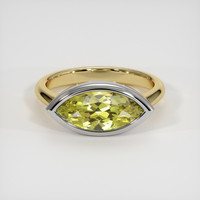 3.24 Ct. Gemstone Ring, 18K White & Yellow 1