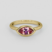 1.14 Ct. Brownish Red Garnet Ring, 14K Yellow Gold 1
