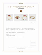 Ruby Ring 1.07 Ct., 14K Yellow Gold Appraisal