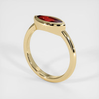 1.13 Ct. Ruby Ring, 14K Yellow Gold 2