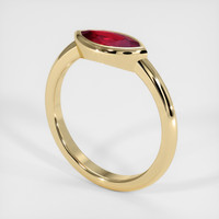 0.72 Ct. Ruby Ring, 14K Yellow Gold 2