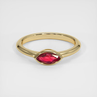 0.75 Ct. Ruby Ring, 14K Yellow Gold 1