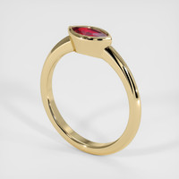 0.75 Ct. Ruby Ring, 14K Yellow Gold 2