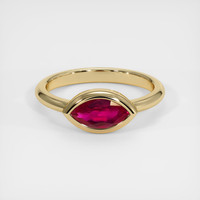 1.24 Ct. Ruby Ring, 14K Yellow Gold 1