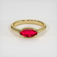 1.13 Ct. Ruby Ring, 14K Yellow Gold 1