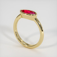 1.13 Ct. Ruby Ring, 14K Yellow Gold 2