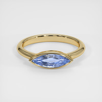 1.16 Ct. Blue Sapphire Ring, 14K Yellow Gold 1