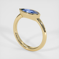 1.16 Ct. Blue Sapphire Ring, 14K Yellow Gold 2