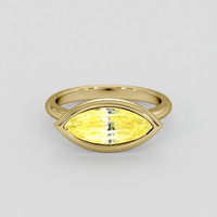 3.96 Ct. Yellow Sapphire Ring, 14K Yellow Gold 1
