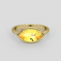 2.52 Ct. Yellow Sapphire Ring, 14K Yellow Gold 1
