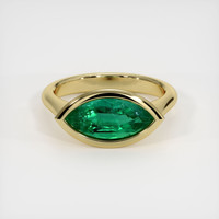 1.95 Ct. Emerald  Ring - 18K Yellow Gold