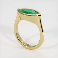1.95 Ct. Emerald  Ring - 18K Yellow Gold