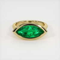 2.97 Ct. Emerald Ring, 18K Yellow Gold 1