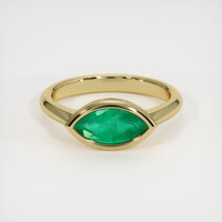 Vedic Emerald Ring 1.11 Ct., 18K Yellow Gold Preview