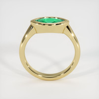 0.92 Ct. Emerald Ring, 18K Yellow Gold 3