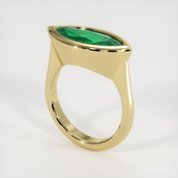 3.07 Ct. Emerald Ring, 18K Yellow Gold 2