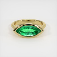 2.12 Ct. Emerald  Ring - 18K Yellow Gold