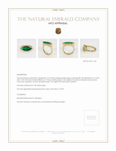 Emerald Ring 2.57 Ct. 18K Yellow Gold Appraisal