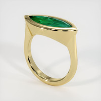 2.57 Ct. Emerald Ring, 18K Yellow Gold 2