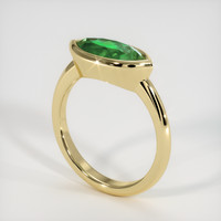 1.68 Ct. Emerald Ring, 18K Yellow Gold 2