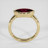 2.46 Ct. Purplish Red Garnet Ring, 18K Yellow Gold 3