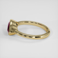 2.46 Ct. Purplish Red Garnet Ring, 18K Yellow Gold 4