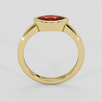 0.84 Ct. Orangish Red Almandine Garnet Ring, 18K Yellow Gold 3