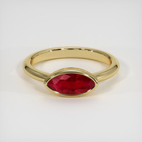 1.36 Ct. Ruby Ring, 18K Yellow Gold 1