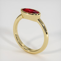 1.36 Ct. Ruby Ring, 18K Yellow Gold 2