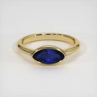 1.28 Ct. Blue Sapphire Ring, 18K Yellow Gold 1