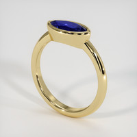 1.28 Ct. Blue Sapphire Ring, 18K Yellow Gold 2