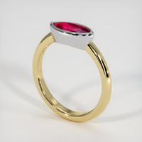 1.14 Ct. Ruby Ring, 14K Yellow & White 2