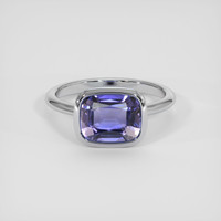3.00 Ct. Purplish Blue Iolite Ring, Platinum 950 1