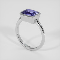 3.00 Ct. Purplish Blue Iolite Ring, Platinum 950 2