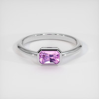 0.70 Ct. Pink Sapphire Ring, Platinum 950 1