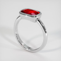 2.01 Ct. Ruby Ring, Platinum 950 2