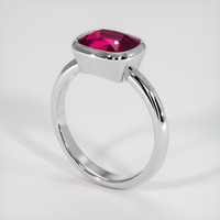 3.03 Ct. Ruby Ring, Platinum 950 2