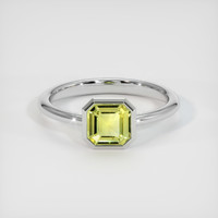 2.00 Ct. Yellowish Green Sapphire Ring, Platinum 950 1