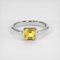 1.56 Ct. Yellow Sapphire Ring, Platinum 950 1