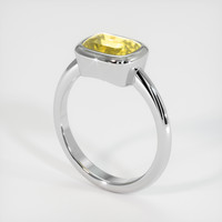 2.68 Ct. Yellow Sapphire Ring, Platinum 950 2